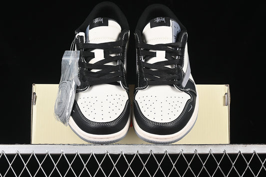 Travis Scott Fragment Design Nike Air Jordan 1 low OG SP Grey Sole Black White Sneakers