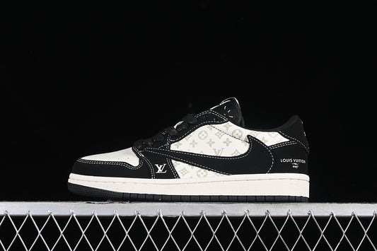 Nike Air Jordan 1 Louis Vuitton Travis Scott Fragment Design OG SP Black White Sneakers
