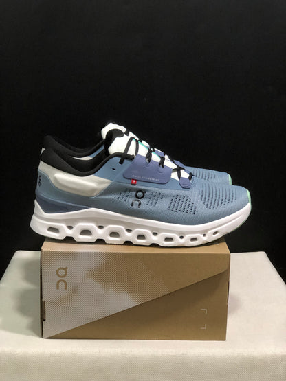 On Running Cloudstratus 3 Anti-Slip Running Shoes Haze Blue/White