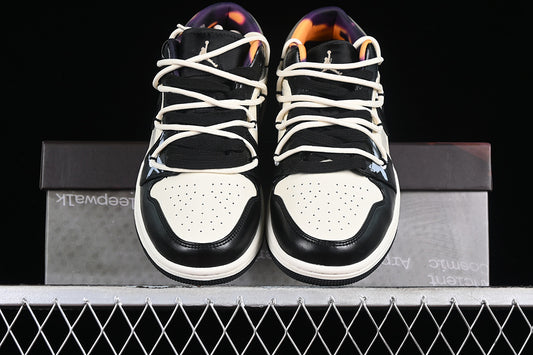 Nike Air Jordan 1 Low PandaPrank Black White Grey Sneakers