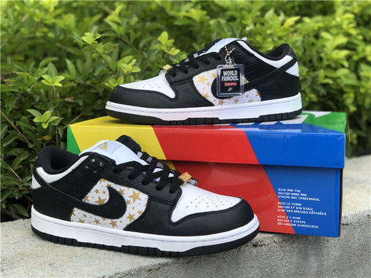 Nike SB Dunk Low Supreme Black Stars Sneakers