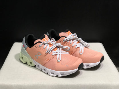 On Running Cloudflow 4 Shock-Absorbing And Wear-Resistant Running Shoes Peach/Aloe