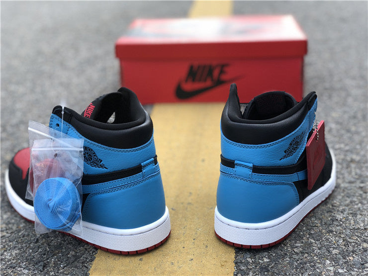 Nike Air Jordan 1 High OG UNC To Chicago 2020 Black Blue Red Sneakers