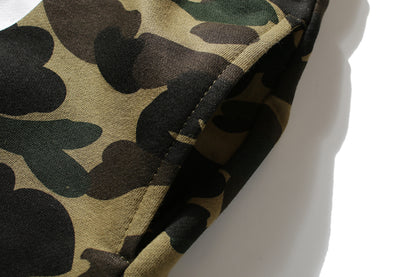 A Bathing Ape Shark Head Camouflage Pants Green