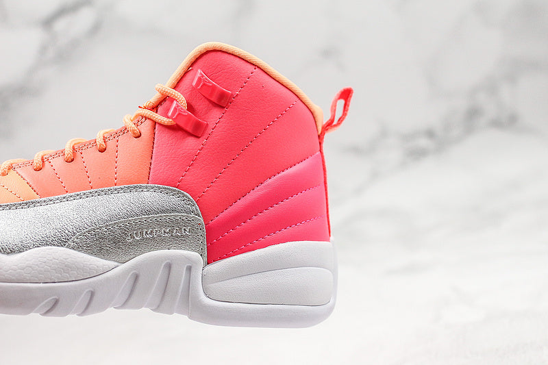Nike Air Jordan 12 Retro Sunrise GS Hot Punch Multicolor Sneakers