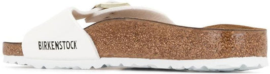 Birkenstock Madrid 1005310 Birko-Flor Patent Narrow Fit Patent White Sandals
