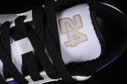 Nike Air Jordan 1 Low White Black Purple Gold Sneakers