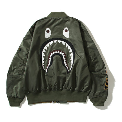 A Bathing Ape Shark-headed Military Style Double-sided Desert Camouflage Jacket