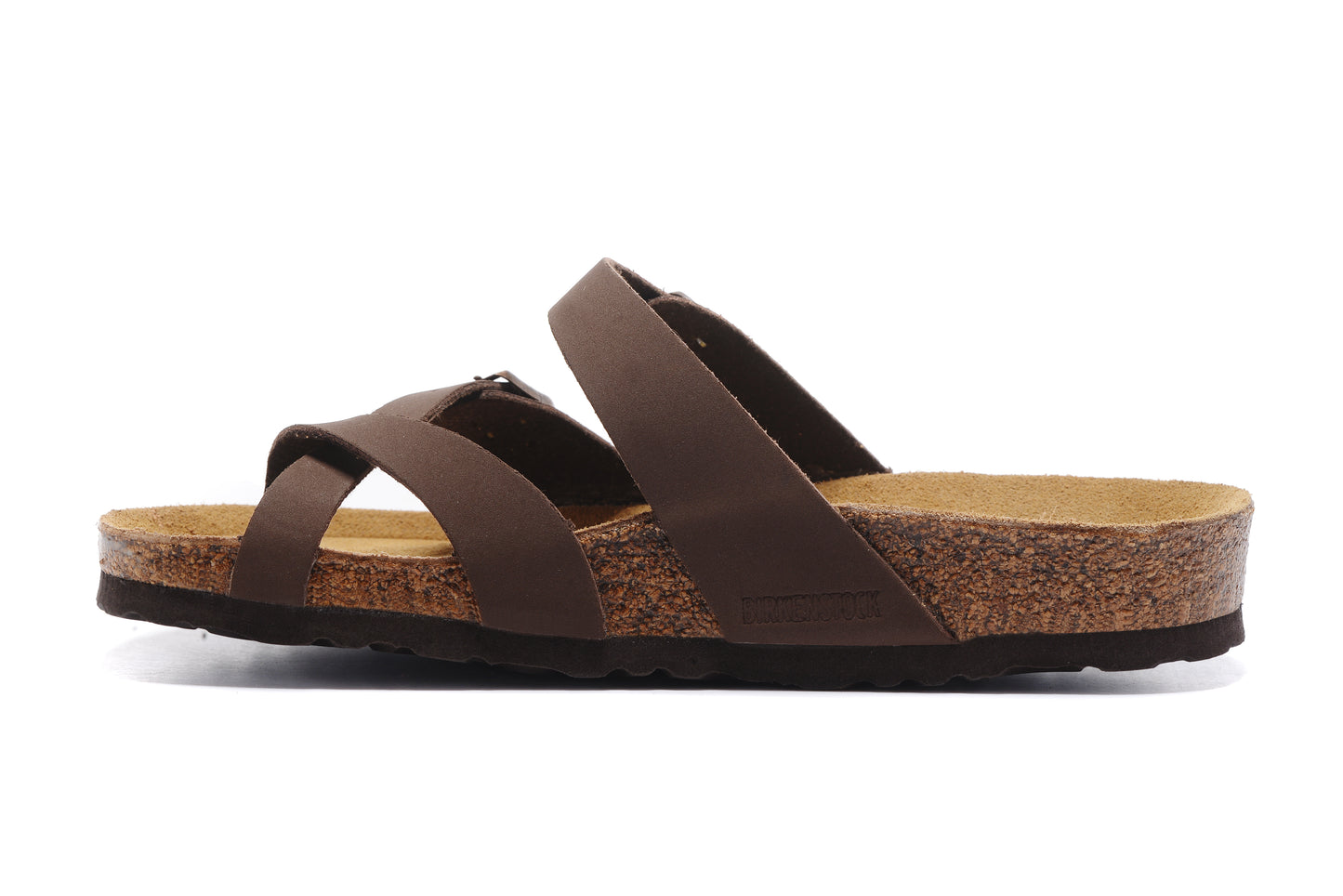 Birkenstock Brown Comfort Toe-Loop Leather Sandals