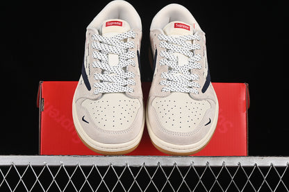 Travis Scott Fragment Design Nike Air Jordan 1 Low Supreme OG SP Blue Beige Grey Sneakers