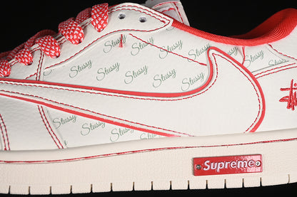 Nike Air Jordan 1 Low Travis Scott Fragment Design OG SP Red White Sneakers