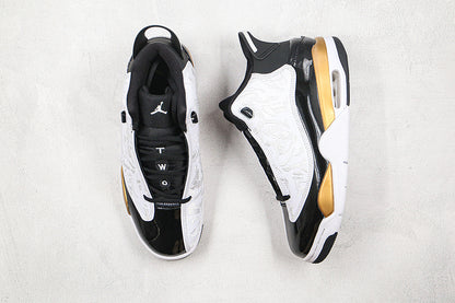 Nike Jordan Dub Zero Black White Metallic Gold Sneakers