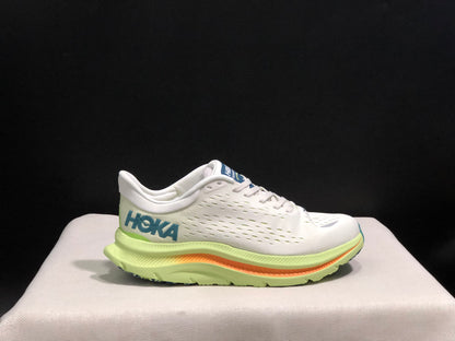 Hoka One One Kawana Cushioning Comfortable Gym Running Shoes Sneakers White/Green