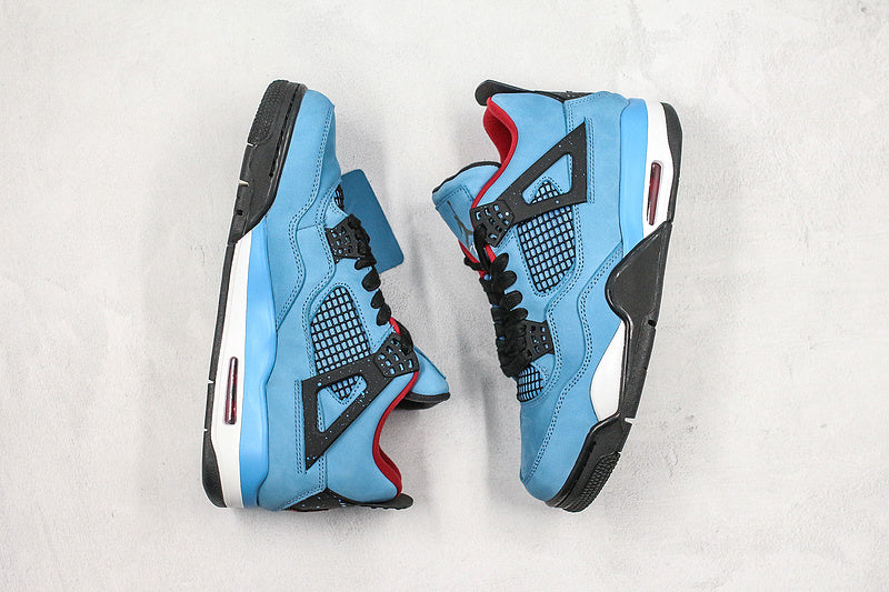 Nike Air Jordan 4 Retro Travis Scott Cactus Jack Blue Sneakers
