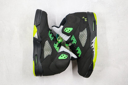 Nike Air Jordan 5 Retro Quai 54 Black Radiant Green Sneakers