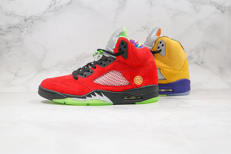 Nike Air Jordan 5 Retro What the Solar Orange Red Yellow Sneakers