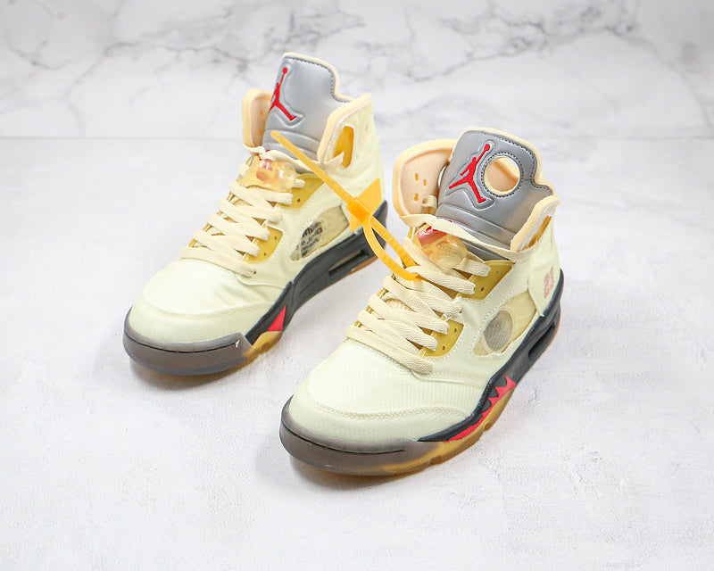 Nike Air Jordan 5 Retro Off-White Mid Sail Sneakers