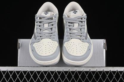 Nike Air Jordan 1 Low OG Travis Scott Fragment Design White Grey Sneakers