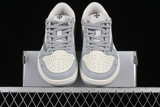 Nike Air Jordan 1 Low OG Travis Scott Fragment Design White Grey Sneakers