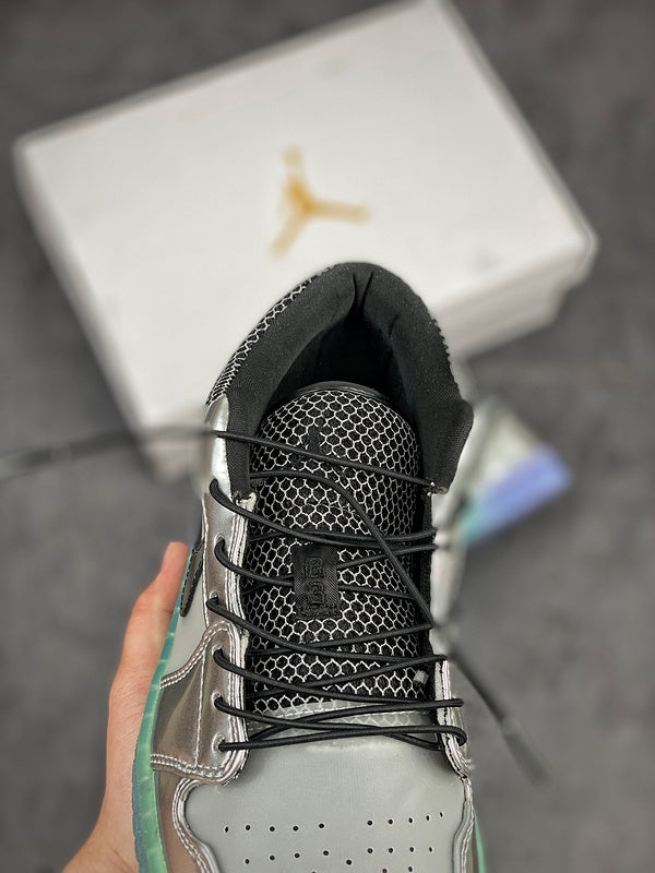 Nike Air Jordan 1 Low Silver Gray Sneakers