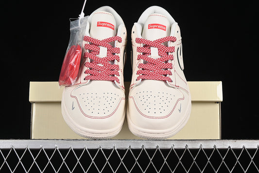 Nike Air Jordan 1 Low Red White Casual Sports Shoes