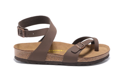 Birkenstock Yara Oiled Brown Scrub Leather Gladiator Sandal