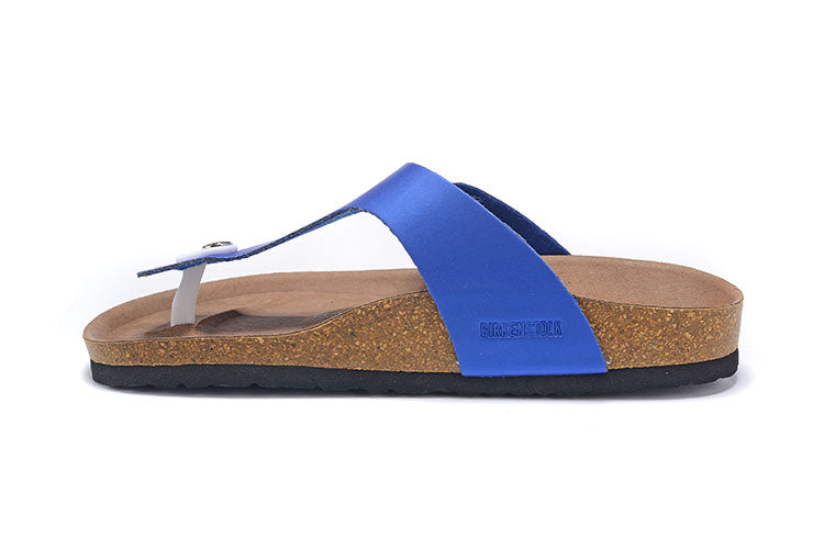 Birkenstock Blue Casual Matte Leather Flip Flops