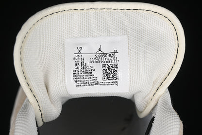 Nike Air Jordan 1 Low Black White Khaki Sneakers