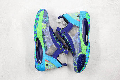 Nike Air Jordan XXXIV 34 Low Eybl Regency Purple Blue Volt Zion Sneakers