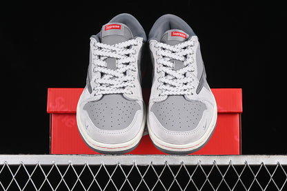 Travis Scott Fragment Design Nike Air Jordan 1 Low Supreme OG SP Grey White Sneakers