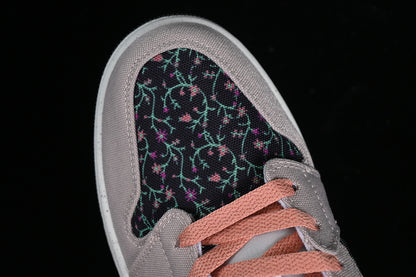 Nike Air Jordan 1 Low SE Floral Platinum Violet Anthracite Red Stardust Sail Sneakers