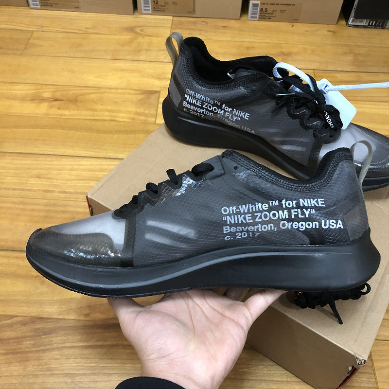 Nike Off-White Zoom Fly SP Black White Cone Sneakers