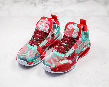 Nike Air Jordan 34 Red Multicolour Sneakers