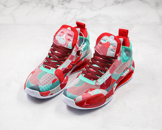 Nike Air Jordan 34 Red Multicolour Sneakers