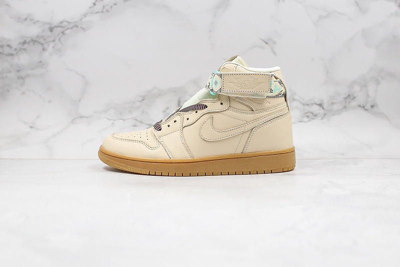 Nike Air Jordan 1 Retro High Strap N7 Light Cream Sneakers