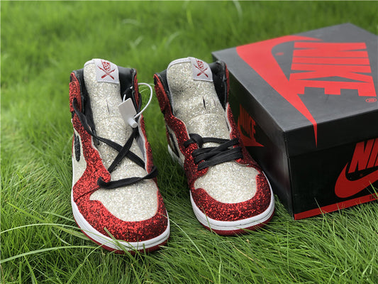 Nike Air Jordan 1 Retro High OG C2 "North Pole Chicago" Red White Flash drill Sneakers