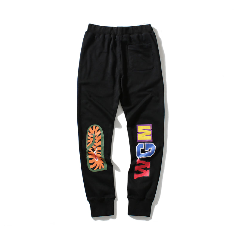 A Bathing Ape Shark Head Camouflage Pants Black