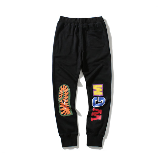 A Bathing Ape Shark Head Camouflage Pants Black