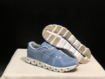On Running Cloud 5 Lightweight Running Shoes Light Grayish Blue/White