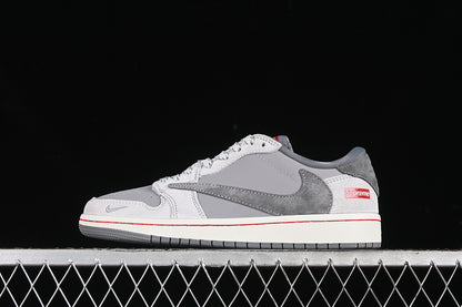 Travis Scott Fragment Design Nike Air Jordan 1 Low Supreme OG SP Grey White Sneakers