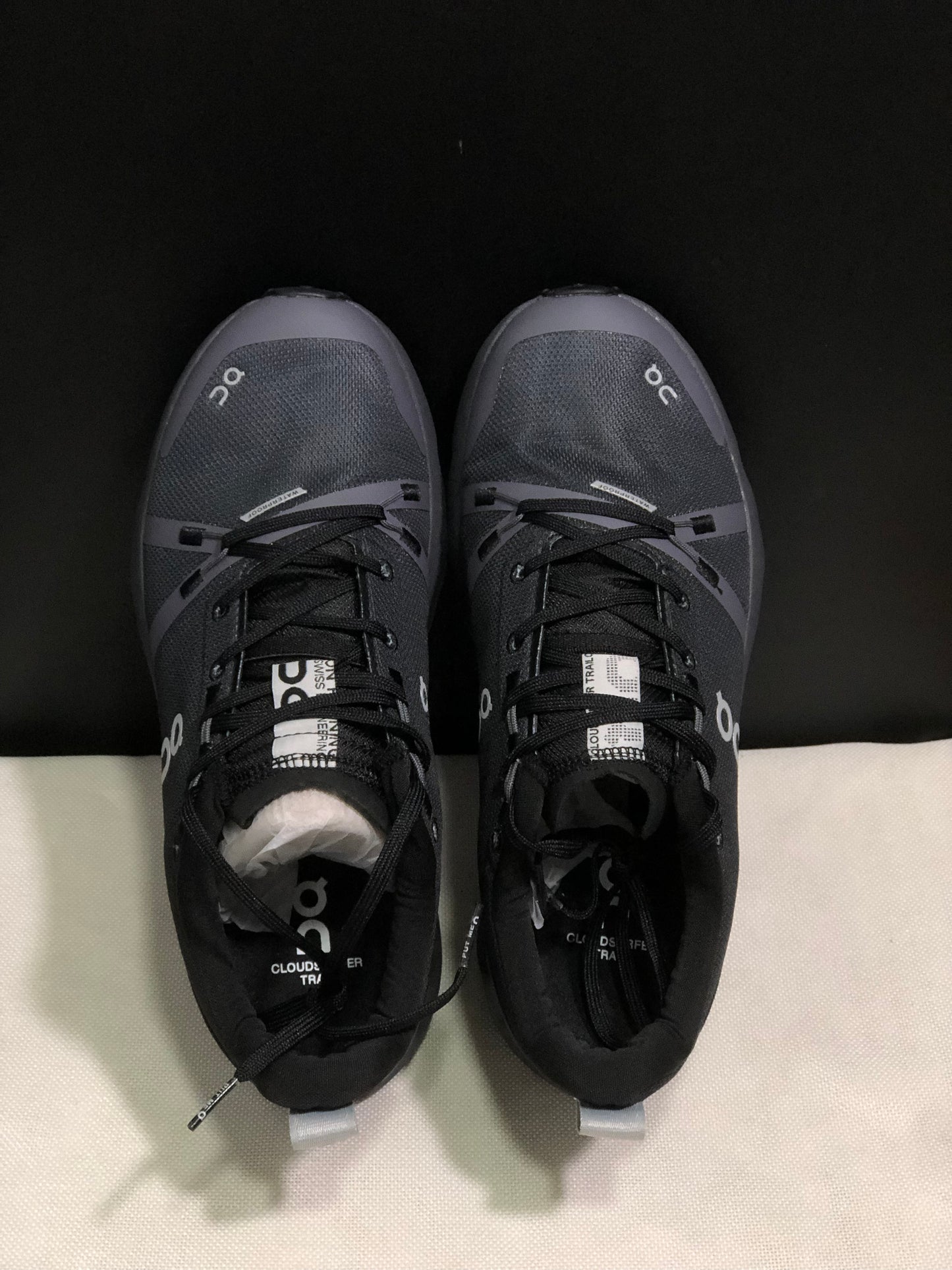 On Running Cloudsurfer Trail Waterproof Comfortable And Breathable Running Shoes Dark Grey/Black