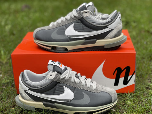 Nike Zoom Sacai Cortez Iron Grey White Light Cream Sneakers
