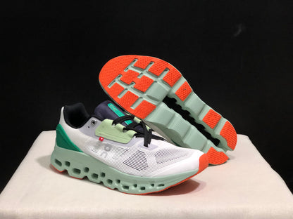 On Running Cloudstratus Breathable Support Running Shoes White/Milk Green