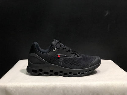 On Running Cloudstratus Breathable Support Running Shoes All Black