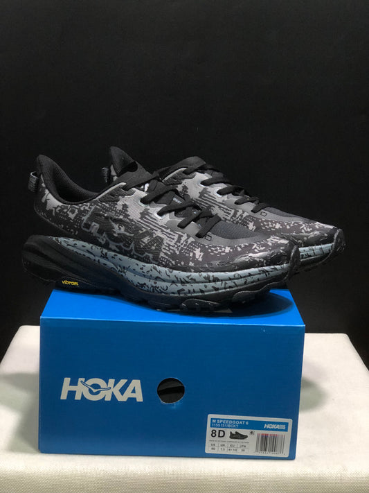 Hoka One One Speedgoat 6 Black Trail Running Shoes Sneakers