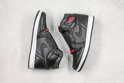 Nike Air Jordan 1 Retro OG High Black Gym Red Metallic Silver Sneakers
