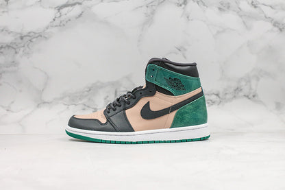 Nike Air Jordan 1 Retro High-Top Premium-Bio Beige/Anthracite-Mystic Green Sneakers