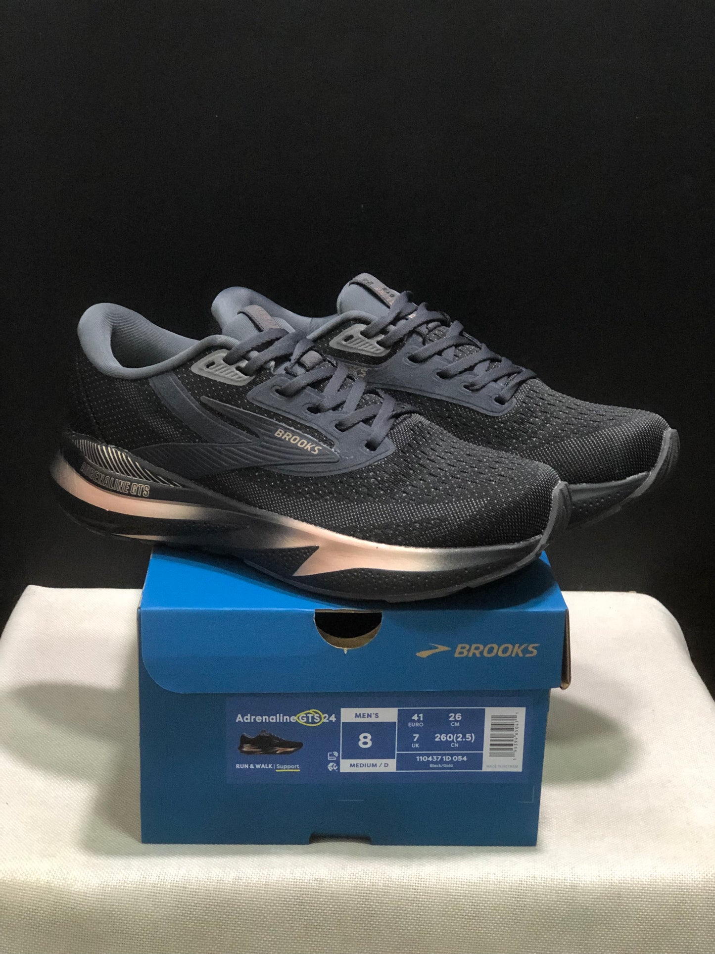 Brooks Adrenaline GTS 24 Casual Running Shoes Black/Gold