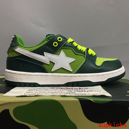 A Bathing Ape Bape SK8 Sta Green White 1J30291024