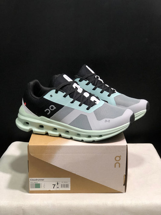 On Running Cloudrunner Anti-Slip Sports Running Shoes Alloy/Moss